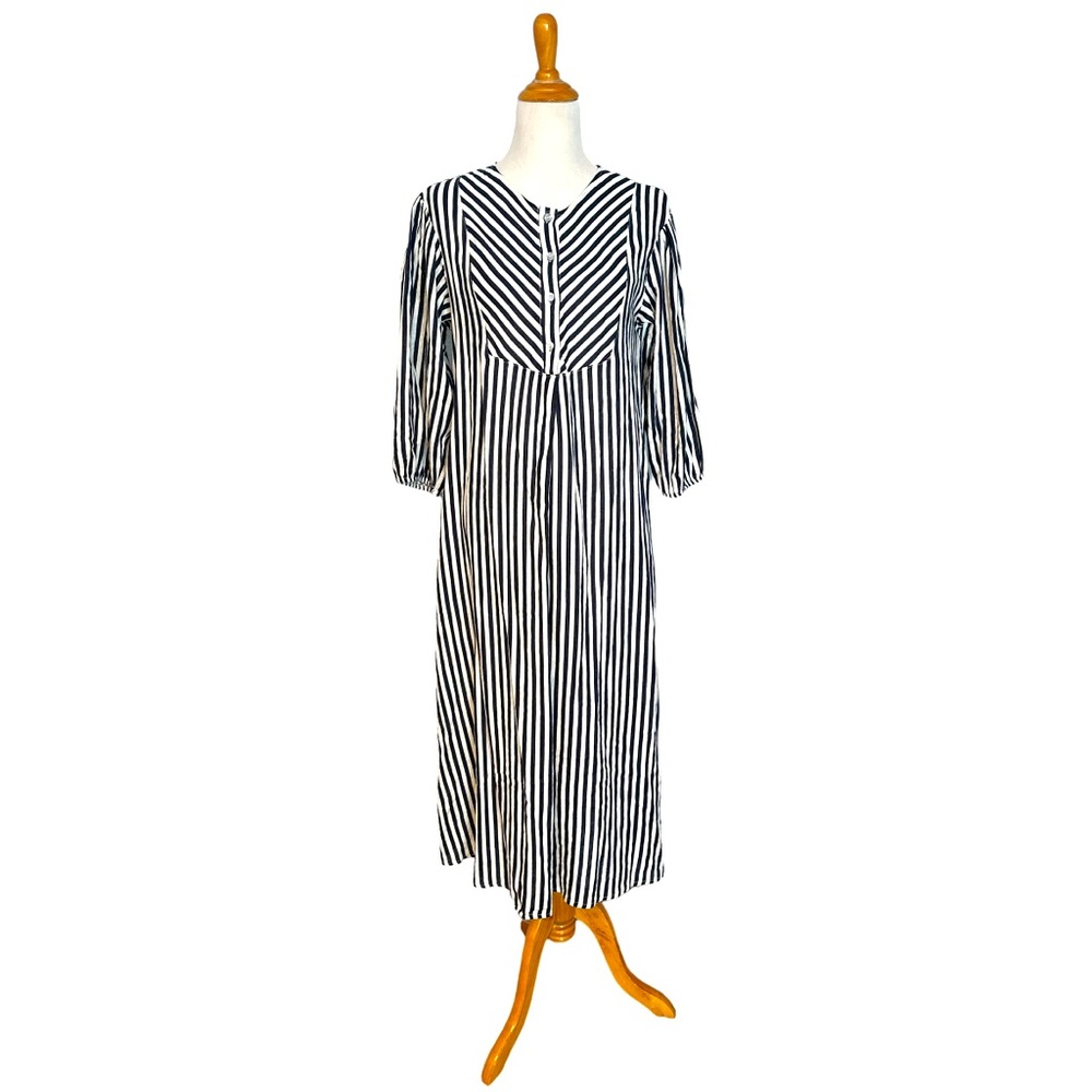 New Tiffany Women Navy/White Stripes Casual Dress Med/Large